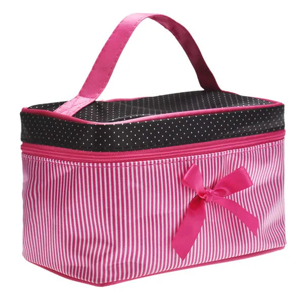 Striped travel bag