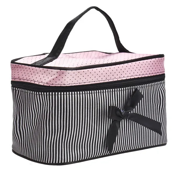 Striped travel bag