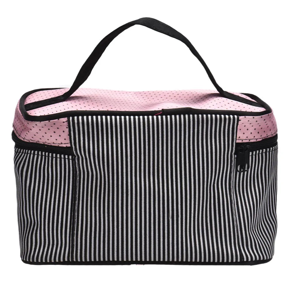 Striped travel bag