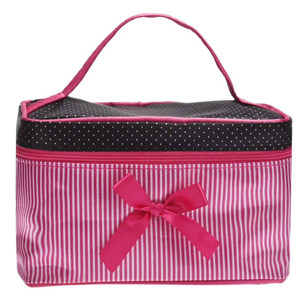 Striped travel bag