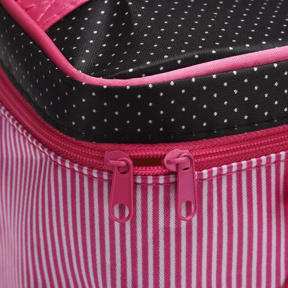 Striped travel bag