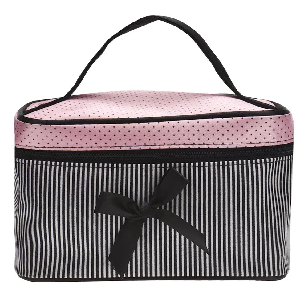 Striped travel bag