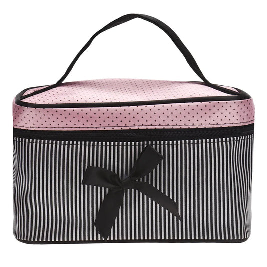 Striped travel bag