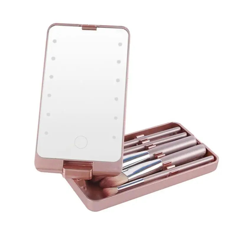 Illuminated makeup mirror