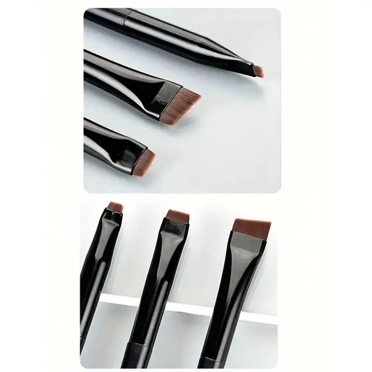 Set of 3 eyebrow and eyeliner brushes